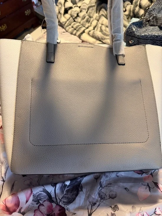 Michael Kors Two-Tone Tote — Black & Light Gray - Picture 2 of 7